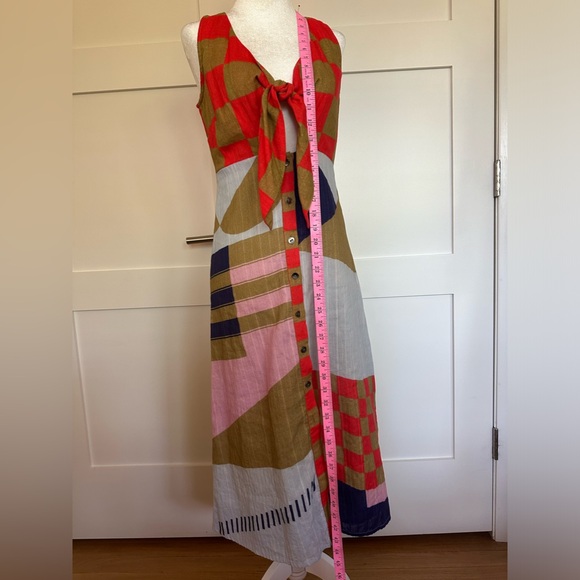 Conditions Apply XSP sleeveless cotton midi dress with working tie at bust. - Picture 4 of 11